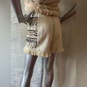 Sale — Vintage Shorts Tapestry with Fringe, S
